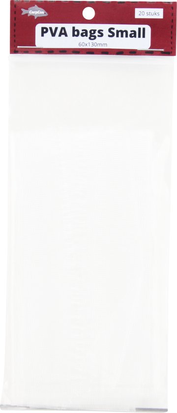 PVA Bags 'Small' - 20 stuks - 60x130mm - PVA Zakjes Karper Vissen