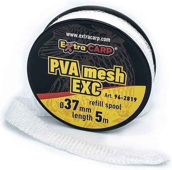 PVA Mesh Refill Spool - 37mm x 5m - PVA net Funnel Web - Wide Mesh van Merkloos