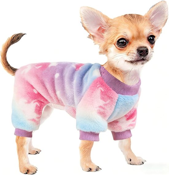 Pyjama voor honden, Valentijnsdag, flanel, hond, pyjama, hart, trui, kleine maat, Valentijnsdag, kleding, honden, roze, puppy, pullover, kleine maat, chihuahua, pyjama, warm, trui, chihuahua, pyjama