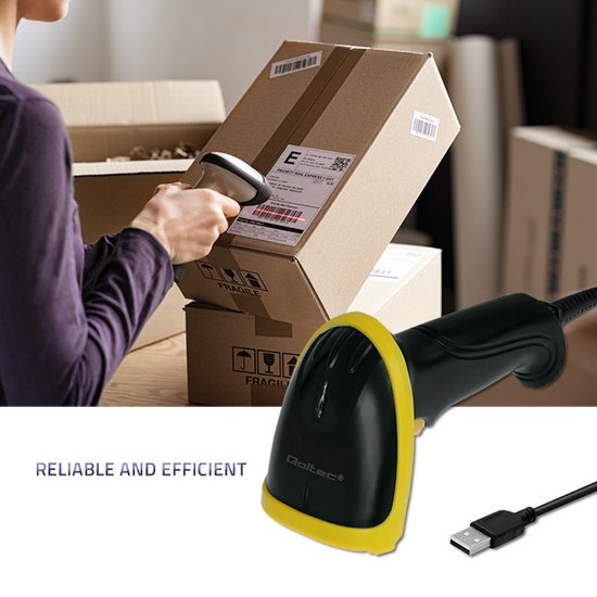 Qoltec Serie - Bekspanner - 1D 2D - USB