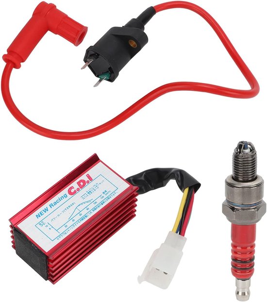 Racing Ignition Coil en CDI Box Kit voor Pit Dirt Trail Motorfietsen met A7TC Bougie en 5 Pin AC Verbeterde Prestaties