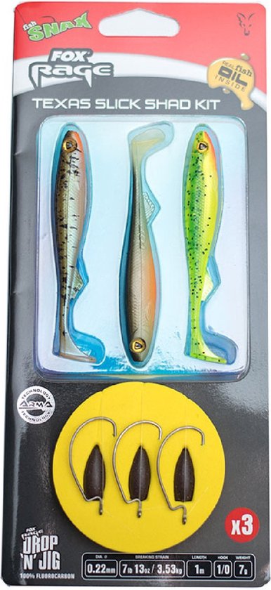 Rage texas slick shad kit #1/0 van Strike King