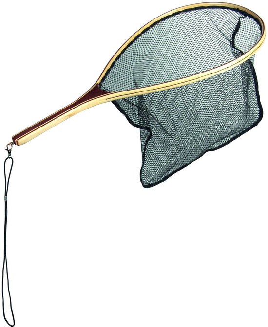 Ragot - Houten schepnet - Forel schepnet - 45x35cm - 40cm diep - Rubber Gecoat van Merkloos