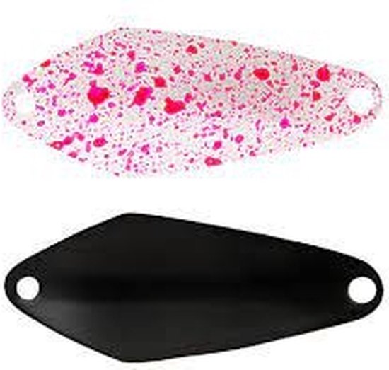 Rapture Trout Area Spoon Prism haak 8 - 3.2cm - 2gr - Kleur : UV White-Pink Dots van Rapture