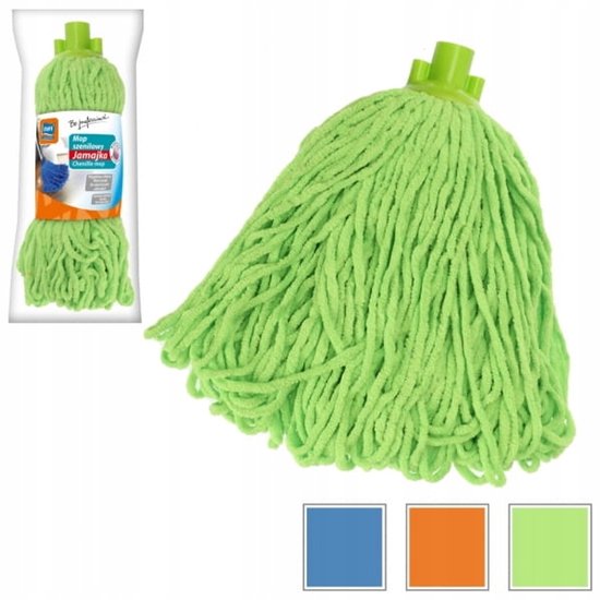 RAVI Jamajka Serie - Chenille Mop Vervanging - Hoog Absorberend - Microvezel - 24cm
