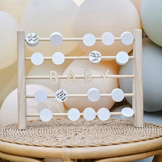 Ray Houten Abacus Baby Shower Alternatief Gastenboek