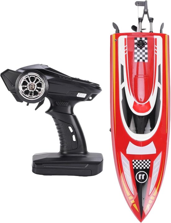 RC Speedboot - Afstandsbestuurbare boot - Watersport plezier - Zelfherstel functie - 37 x 19 x 18 cm - Blauw
