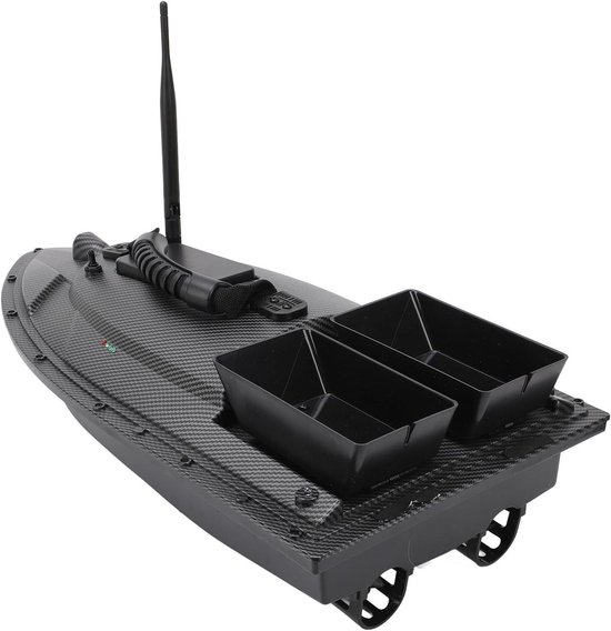 RC Visaasboot - Voerboot Visboot - Vissen Ondersteunen - Dubbele Motor Autopiloot - 59 x 33 x 21 cm - Zwart