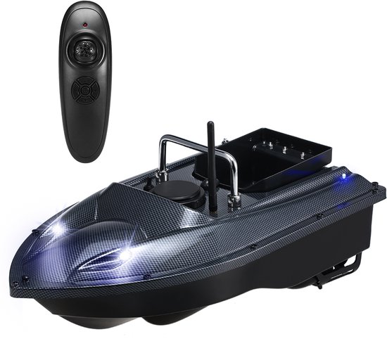 RC Vissersboot met Afstandsbediening - 500 m Bereik - 1,5 kg Aascapaciteit - 7,4V 5200mAh Accu - Dubbele Motor - LED Nachtverlichting