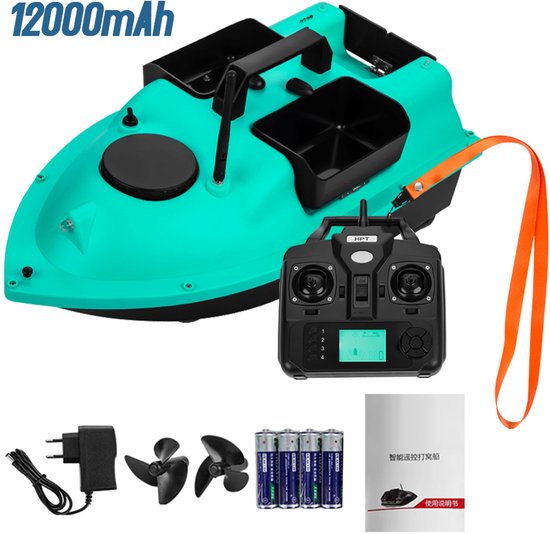 RC Voerboot – 12000mAh Accu – GPS Navigatie met 40 Punten – 3 Voerbakken – Voor Karpervissen
