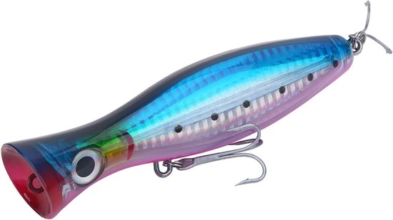 Realistische Popper Aas Swimbaits met Drievoudige Haak voor Effectieve Visvangst (Blauw Paars) van Merkloos