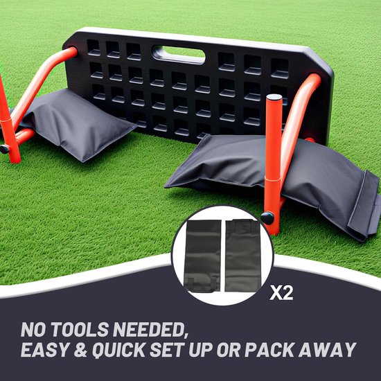 Rebounder voetbalbord, rebounder kickback board, draagbare rebound-muur voor pastraining, balstopoefeningen, schietoefeningen (80 x 30 cm)