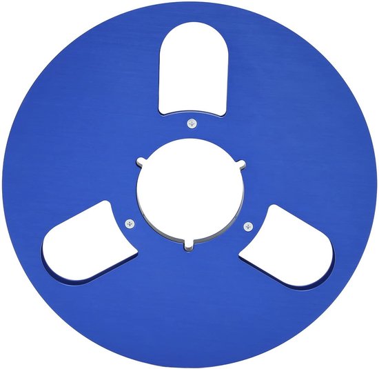 Recording Tape Reel, 1/4 10 Inch Empty Tire Reel, Universal 3 Holes Aluminum Alloy Open Reel for Reel To Rinse Tape Recorder (Blue) van HeiZell