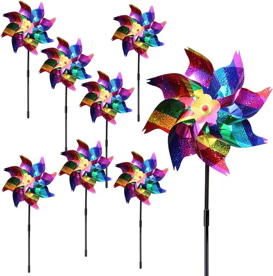 Reflecterende Tuinwindmolens voor Vogels, Afschrikmiddel voor Tuinen en Balkons, Decoratieve Windmolens voor Buiten van Merkloos