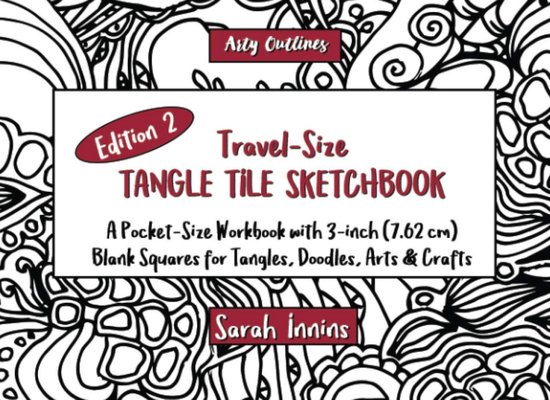 Reisformaat Tangle Tile Schetsboek 2: Pocketformaat Werkboek voor Tangles, Doodles en Creatieve Projecten van Merkloos