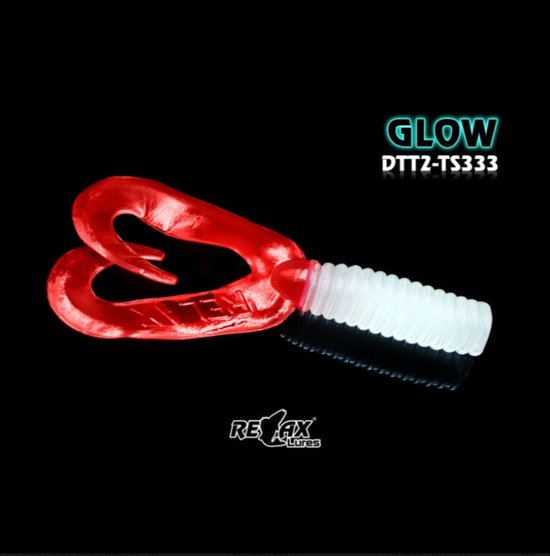 Relax Lures Twister DTT Yellow Red Glitter (4.5cm)