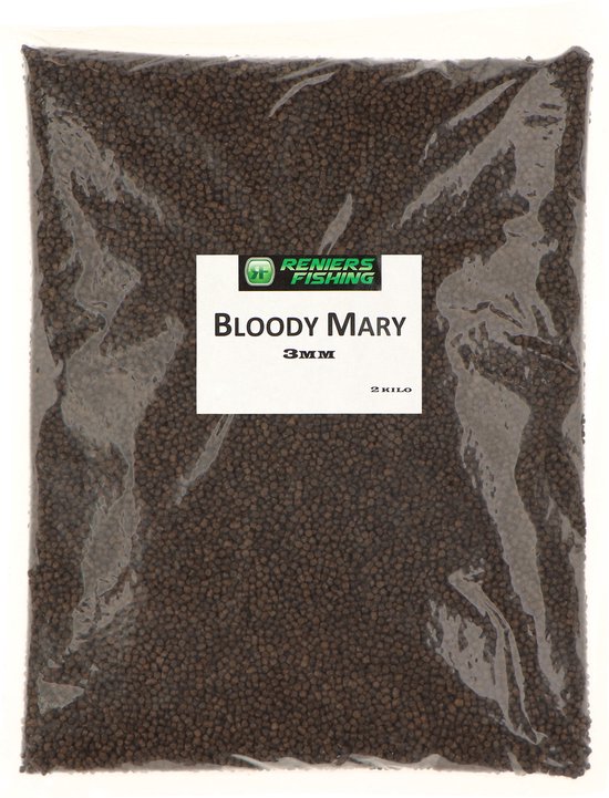 Reniers Fishing Bloody Mary Pellets 2 kg – Karper & Brasem Pellets - Maat : 7mm