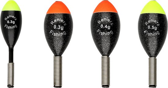 Reniers Fishing Dobber Jigger RF 45 – Voorgewogen Jiggerdobber voor Karper, F1 en Brasem - Kleur: geel,Maat: 0.20g