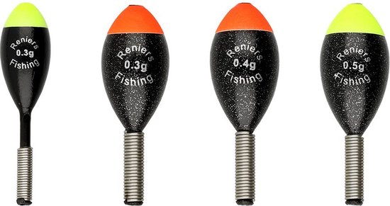 Reniers Fishing Dobber Jigger RF 45 – Voorgewogen Jiggerdobber voor Karper, F1 en Brasem - Kleur: geel,Maat: 0.40g