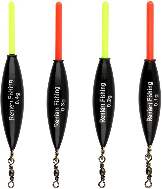 Reniers Fishing Dobber RF N12 – Inline Dobber met Verwisselbare Antenne voor Ondiep en Stromend Water - Kleur: geel,Maat: 0.20g