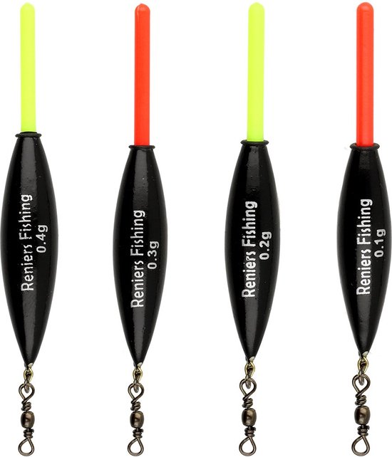 Reniers Fishing Dobber RF N12 – Inline Dobber met Verwisselbare Antenne voor Ondiep en Stromend Water - Kleur: geel,Maat: 0.30g