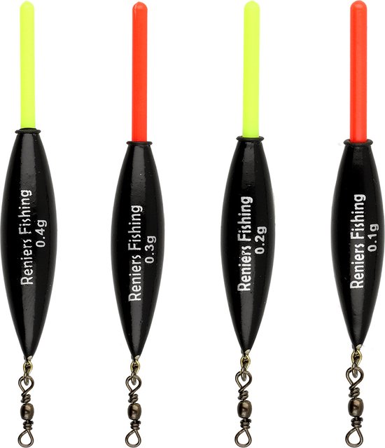 Reniers Fishing Dobber RF N12 – Inline Dobber met Verwisselbare Antenne voor Ondiep en Stromend Water - Kleur: geel,Maat: 0.40g