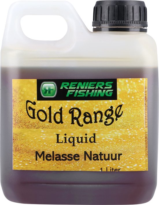 Reniers Fishing Gold Range Melasse Natuur 1Liter – Natuurlijke Melasse voor Brasem en Witvis