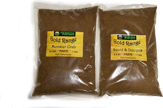 Reniers Fishing Gold Range Paste 1kg – Ambachtelijke Paste voor Hookpaste en Method - Smaak : Hot Spicy Carp