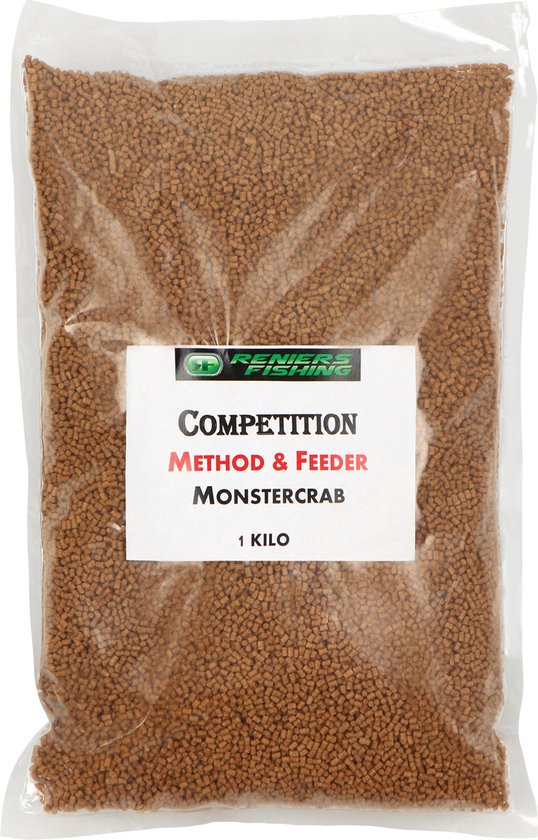 Reniers Fishing Method & Feeder Competition Pellets 1kg – Premium Vismeelpellets voor Method en Feeder - Smaak : Scopex