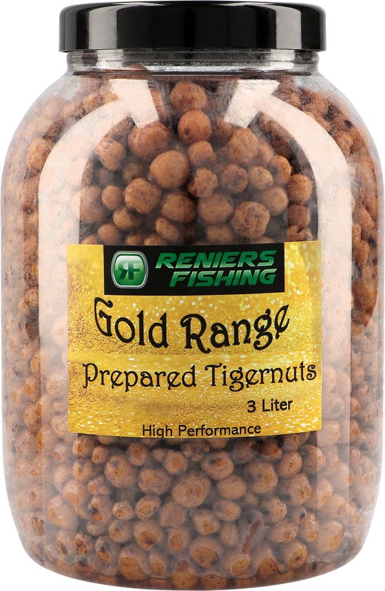 Reniers Fishing Prepared Partikels Tigernuts 3 Liter – Kant-en-Klare Tijgernoten voor Karper