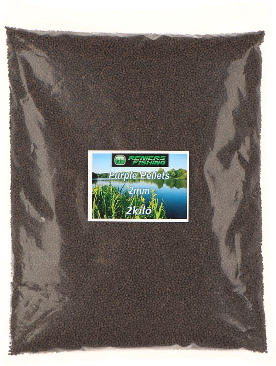 Reniers Fishing Purple Pellets 2kg – Carp Extrudé Pellets voor Karper en Method Feeder - Maat : 9mm