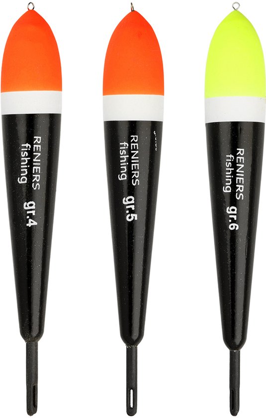 Reniers Fishing RF Foreldobber Fonzie – Klassieke Balsa Foreldobber met Verstevigd Oog - Kleur: Rood,Maat: 4.00gr