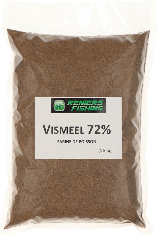 Reniers Fishing Vismeel 72% 1 Kilo – Sterk Geurend Vismeel voor Boilies en Voer