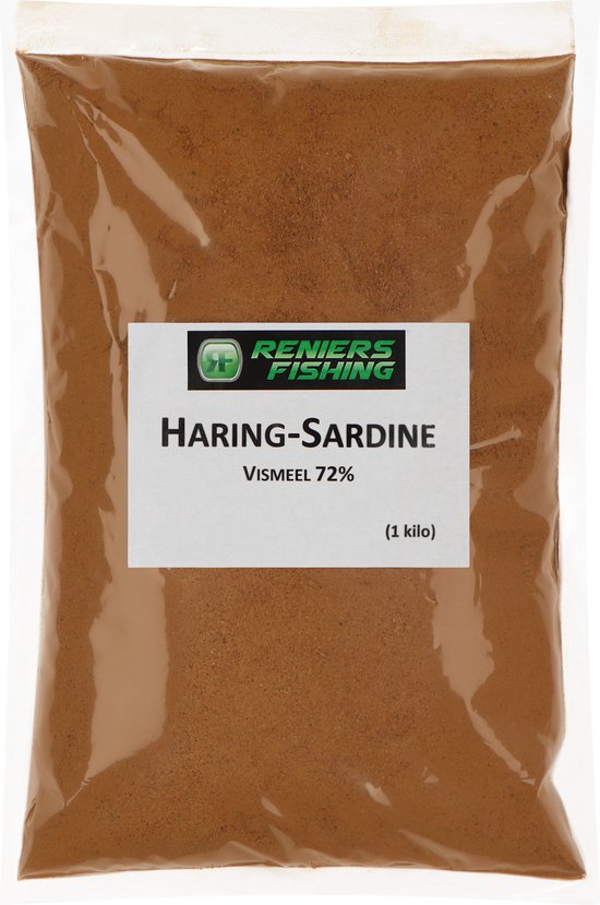 Reniers Fishing Vismeel Haring Sardine 72% 1 Kilo – Premium Vismeel voor Boilies en Voer