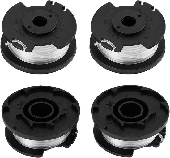 Reservedraadspoelen voor draadloze bosmaaier - 4 stuks nylondraad 1,6 mm, 5 meter, compatibel met diverse modellen