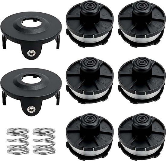 Reservespoel voor grastrimmer, compatibel met Makita, 6 stuks in een set | Draadspoel 195858-1/196146-9, compatibel met Makita DUR181/DUR181Z/DUR181RF, van ABS en nylon