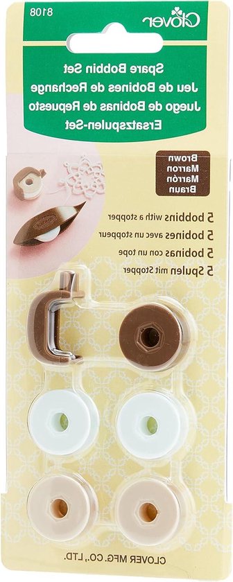 Reservespoelen Set - Naaispoelen Bruin - Klusjes Binnen - Voordeelset 6 Stuks - 185 x 8 x 15 cm - Bruin