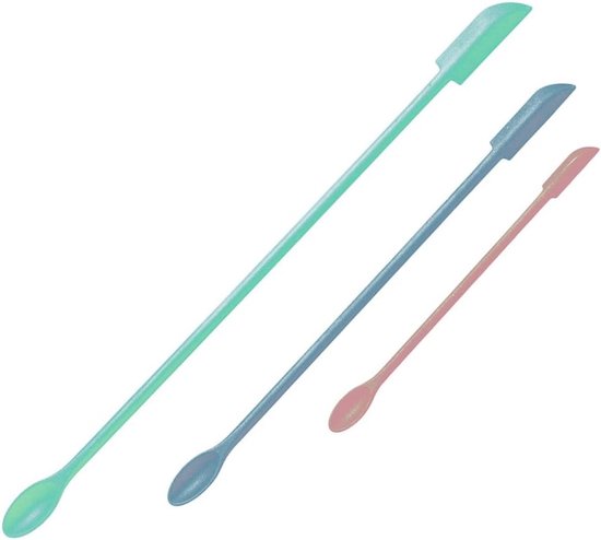 Restjeslepelset Slim – praktische spatel voor restjes in glazen en flessen, tegen voedselverspilling, kleine spatel – siliconen, BPA-vrij, 3 stuks