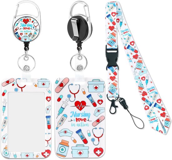 Retractable Badge Reel en Breakaway Lanyard voor Zorgprofessionals - ID Houder en Naamtag Bescherming voor Verpleegkundigen, Artsen en Studenten