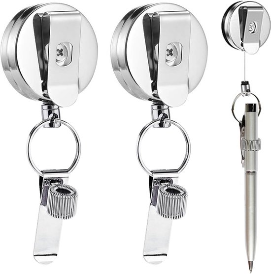 Retractable Pen Holder met Badge Reel en Verstelbare Ring - Perfect voor Verpleegkundigen en Werkgevers