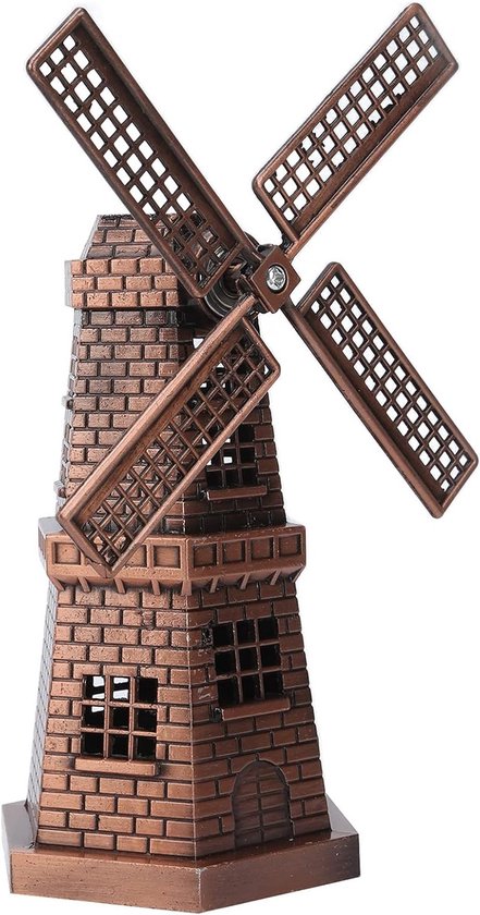 Retro Bronzen Mini Windmolen Decoratie - Mediterrane Handgemaakte Ornamenten voor Huis en Tuin van Merkloos