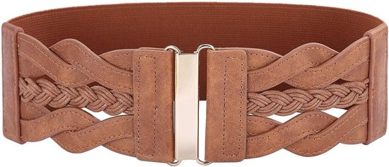 Retro Vintage Elastische Brede Riem voor Dames - Stretch Ceintuur voor Jurken, Mode Accessoire en Cinch Riemen