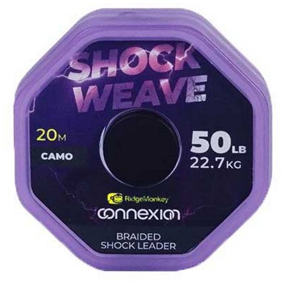 Ridgemonkey Connexion Shock Weave 20 M Karperlijn Transparant 50 Lbs