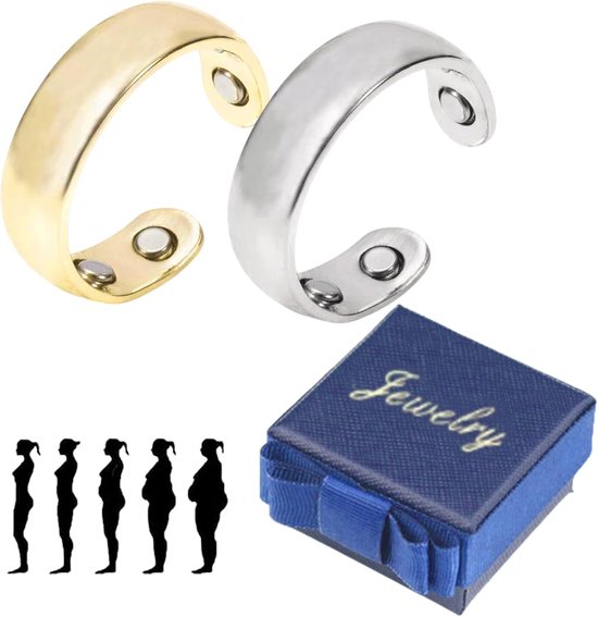 Ring voor dames, menopauze, magneetveldtherapie-ring, gezondheidsring, magnetische ring voor dames, menopauze, vermindert stress en angstgevoelens, verbetert de slaapkwaliteit