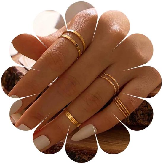 Ringen goud midi vingerringen stapelringen set enkeljoint vingerring vintage midi ringen voor vrouwen en meisjes