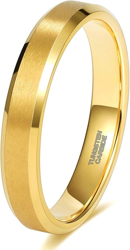 Ringen, heren, dames, goud, wolfraamcarbide, geborsteld, verlovingsringen, trouwringen, partnerringen, 4 mm, 6 mm, 8 mm
