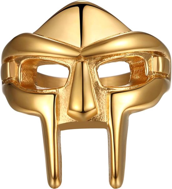 Ringen met Spartaans masker, gezichtsmasker met Romeinse Gladiator-helm MF, Doom-ring viking