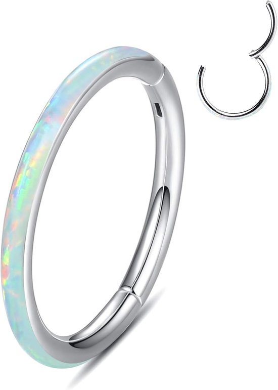 Ringen oor helix conch zilver goud piercing kraakbeen ringen tragus daith opaal ring neus piercing hypoallergeen 18G 16G 6MM/8MM/10MM
