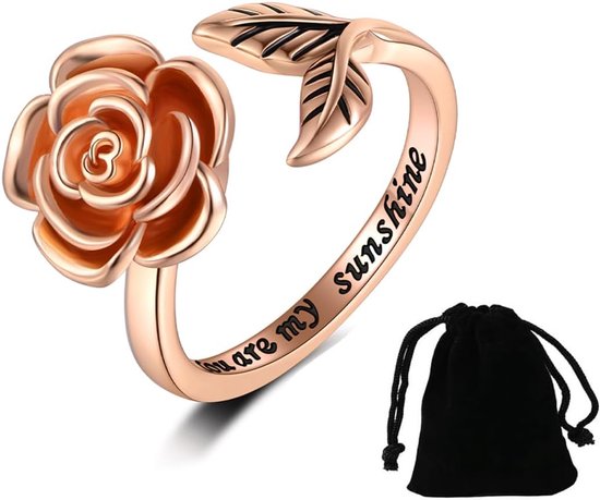 Ringen, verstelbare open bandring, anti-stress, cadeau voor dames, moeder, meisjes
