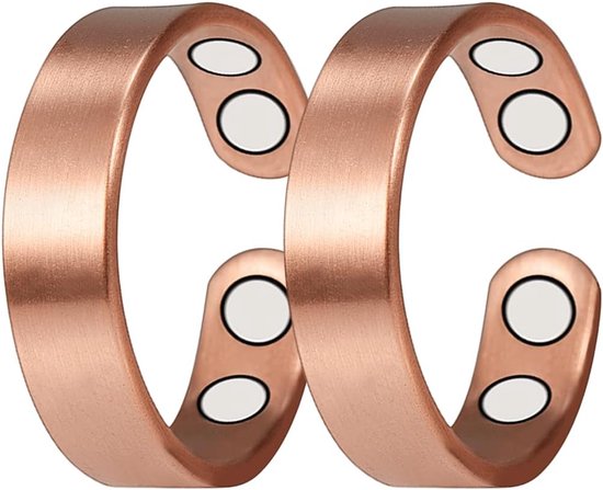 Ringen voor artritis voor vrouwen, puur koper, magnetische ringen, pijnverlichting met 4 magneten, verstelbaar, magnetische genezing, gezondheid, moederdagcadeau